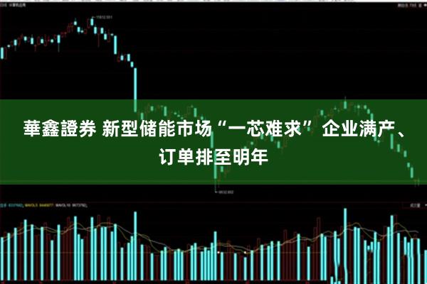 華鑫證券 新型储能市场“一芯难求” 企业满产、订单排至明年