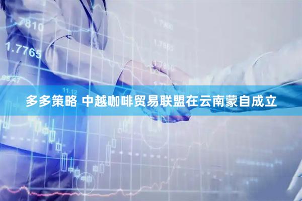 多多策略 中越咖啡贸易联盟在云南蒙自成立